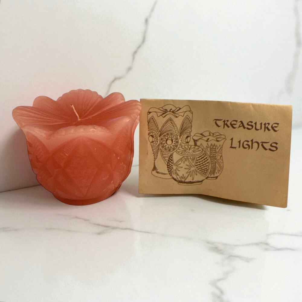 Treasure Light Candle Pennsylvania 1898 Child’s Sugar Bowl Design Luminary Pink